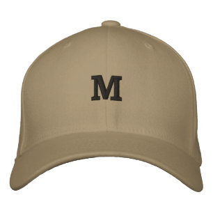 M Initiële Monogram Letter XL L Maat Wol-Hoeden Ui Geborduurde Pet