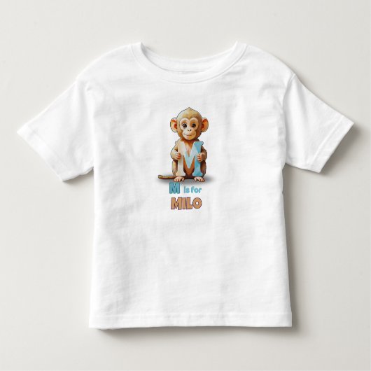 M is for Milo - Custom Toddler Shirt (Voorkant)