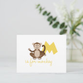 M is voor aap briefkaart (Staand voorkant)