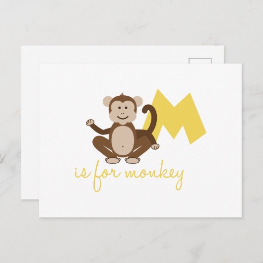 M is voor aap briefkaart (Voorkant / Achterkant)