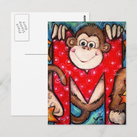 M is voor aap briefkaart (Voorkant / Achterkant)