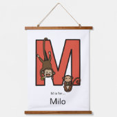 M is voor... gepersonaliseerd hangend wandkleed (Voorkant)