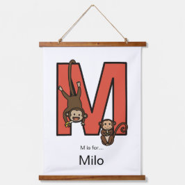 M is voor... gepersonaliseerd hangend wandkleed