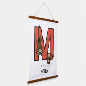 M is voor... gepersonaliseerd hangend wandkleed (Gebogen)