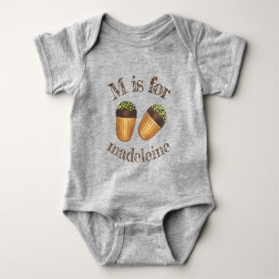 M is voor Madeleine French Pastry Pâtisserie Cake Romper
