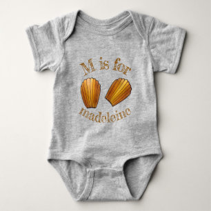M is voor Madeleine French Pastry Pâtisserie Cake Romper