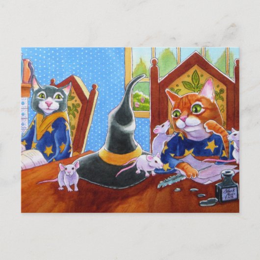 M is voor magische katten briefkaart (Voorkant)