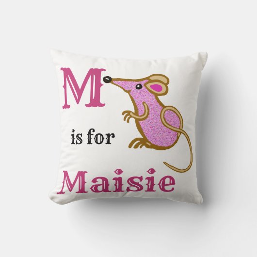 M is voor Maisie baby girl Kussen (Voorkant)