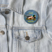 M is voor Mallard - knoop Ronde Button 5,7 Cm (In situ)