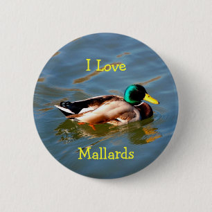 M is voor Mallard - knoop Ronde Button 5,7 Cm
