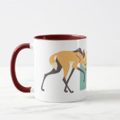 M is voor Maned Wolf (papaja) Mok (Links)