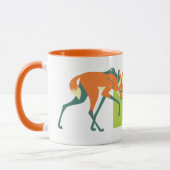 M is voor Maned Wolf (tangerine) Mok (Links)
