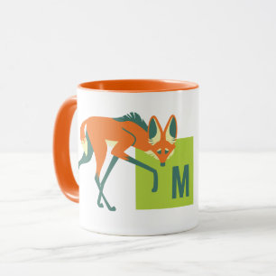 M is voor Maned Wolf (tangerine) Mok