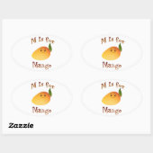 M is voor Mango Ovale Sticker (Vel)