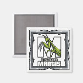 M is voor Mantis – GTA-stijl ABC-leren Magneet (Voorkant / Achterkant)