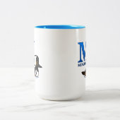 M is voor Merganser Tweekleurige Koffiemok (Center)