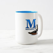 M is voor Merganser Tweekleurige Koffiemok (Voorkant rechts)