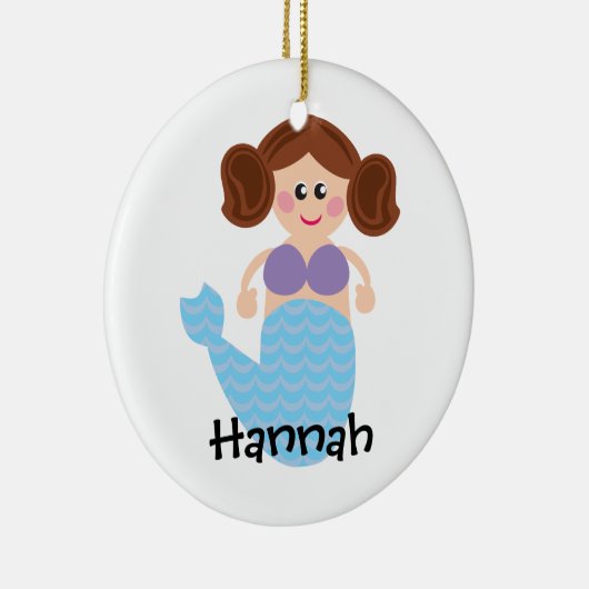 M is voor Mermaid Personalized Ornament (Rechts)