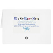 M is voor Merry Xmas Kaart (Achterkant Horizontaal)