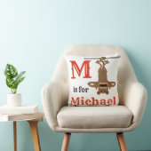 M is voor Michael baby jongen Kussen (Stoel)