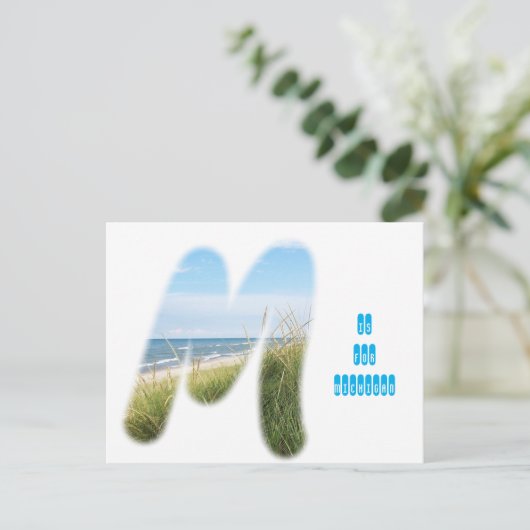 M is voor Michigan Briefkaart (Staand voorkant)