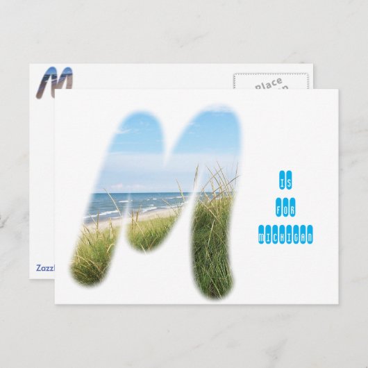 M is voor Michigan Briefkaart (Voorkant / Achterkant)