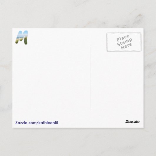 M is voor Michigan Briefkaart (Achterkant)