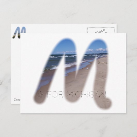 M is voor Michigan Briefkaart (Voorkant / Achterkant)