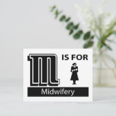 M is voor Midwifery Briefkaart (Staand voorkant)