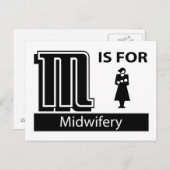 M is voor Midwifery Briefkaart (Voorkant / Achterkant)