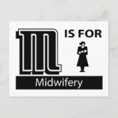 M is voor Midwifery Briefkaart (Voorkant)
