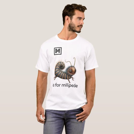 M is voor Milipede T-Shirt (Voorkant volledig)