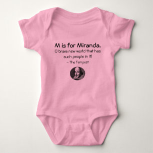 M is voor Miranda... een Shirt van Little Shakespe