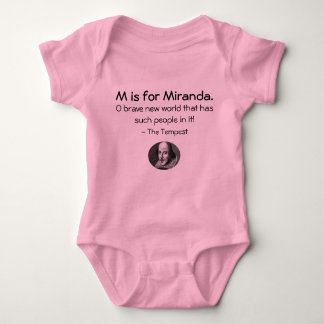 M is voor Miranda... een Shirt van Little Shakespe