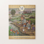 M is voor mist Cute Mouse Alphabet Puzzle Legpuzzel (Verticaal)