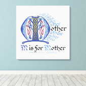 M is voor Moeder Canvas Print (Insitu (Houten vloer))