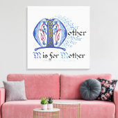M is voor Moeder Canvas Print (Insitu (Woonkamer))