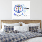 M is voor Moeder Canvas Print (Insitu (Slaapkamer))