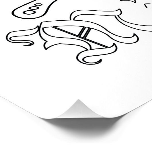 "M is voor moeder" Kleur-in Poster (Hoek)