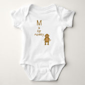 M is voor Monkey. Romper (Voorkant)