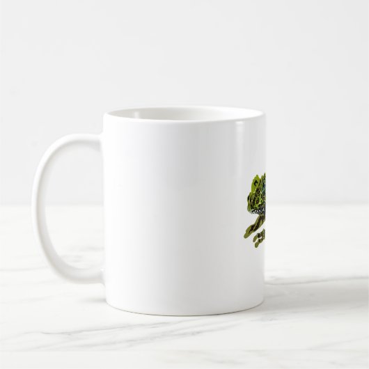 M is voor Mossy Frog Koffiemok (Links)