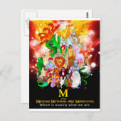 M is voor Mythical Post Kaart (Voorkant / Achterkant)