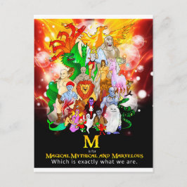 M is voor Mythical Post Kaart