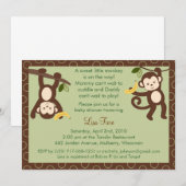 M is voor Oerwoud van een aap Babyschoenen met een Kaart (Voorkant / Achterkant)