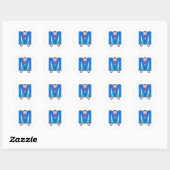 M is voor ronde sticker (Vel)