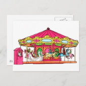 "M" is voor Vrolijk rond gaat Feestdagenkaart (Voorkant / Achterkant)