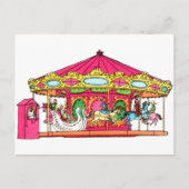 "M" is voor Vrolijk rond gaat Feestdagenkaart (Voorkant)