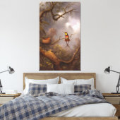 M. J. HEADE - Crimson Topaz Hummingbirds (1870-83) Canvas Afdruk (Insitu (Slaapkamer))