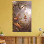 M. J. HEADE - Crimson Topaz Hummingbirds (1870-83) Canvas Afdruk (Insitu (Woonkamer))