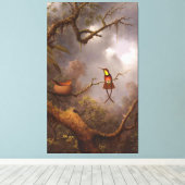 M. J. HEADE - Crimson Topaz Hummingbirds (1870-83) Canvas Afdruk (Insitu (Houten vloer))